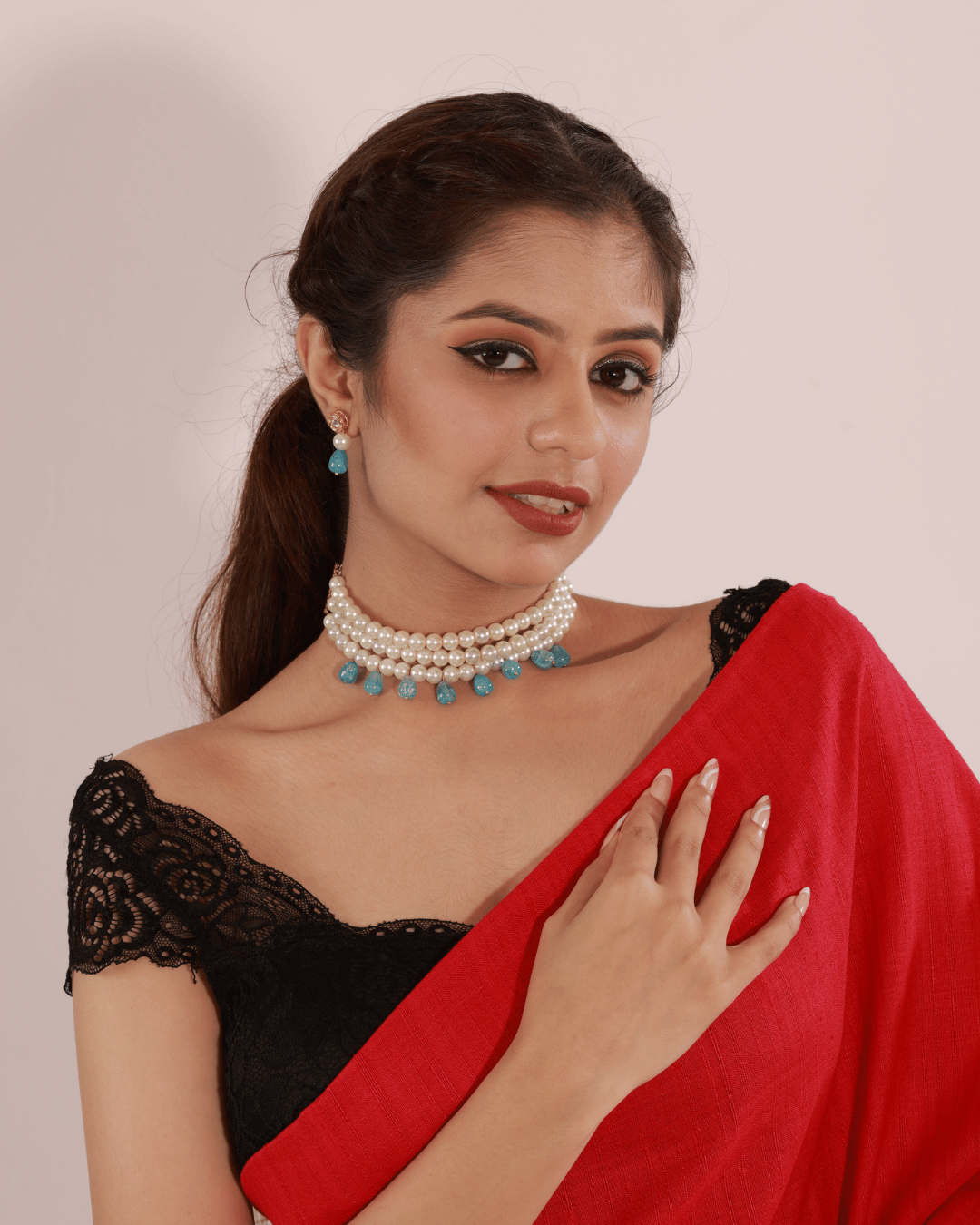 Gauri Kundan Pearl Choker Set