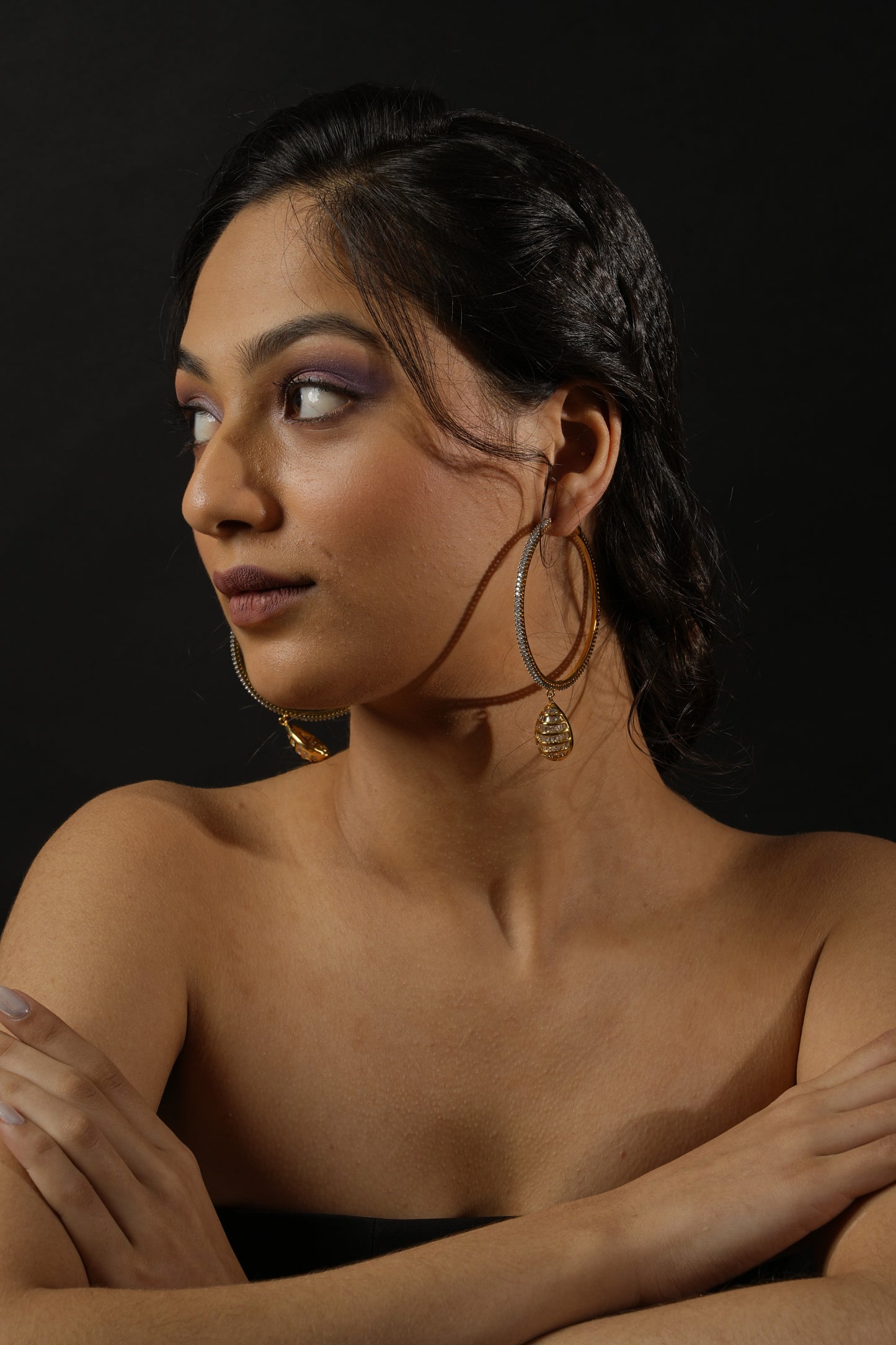 CELESTIAL SWIRL HOOP - EARRINGS
