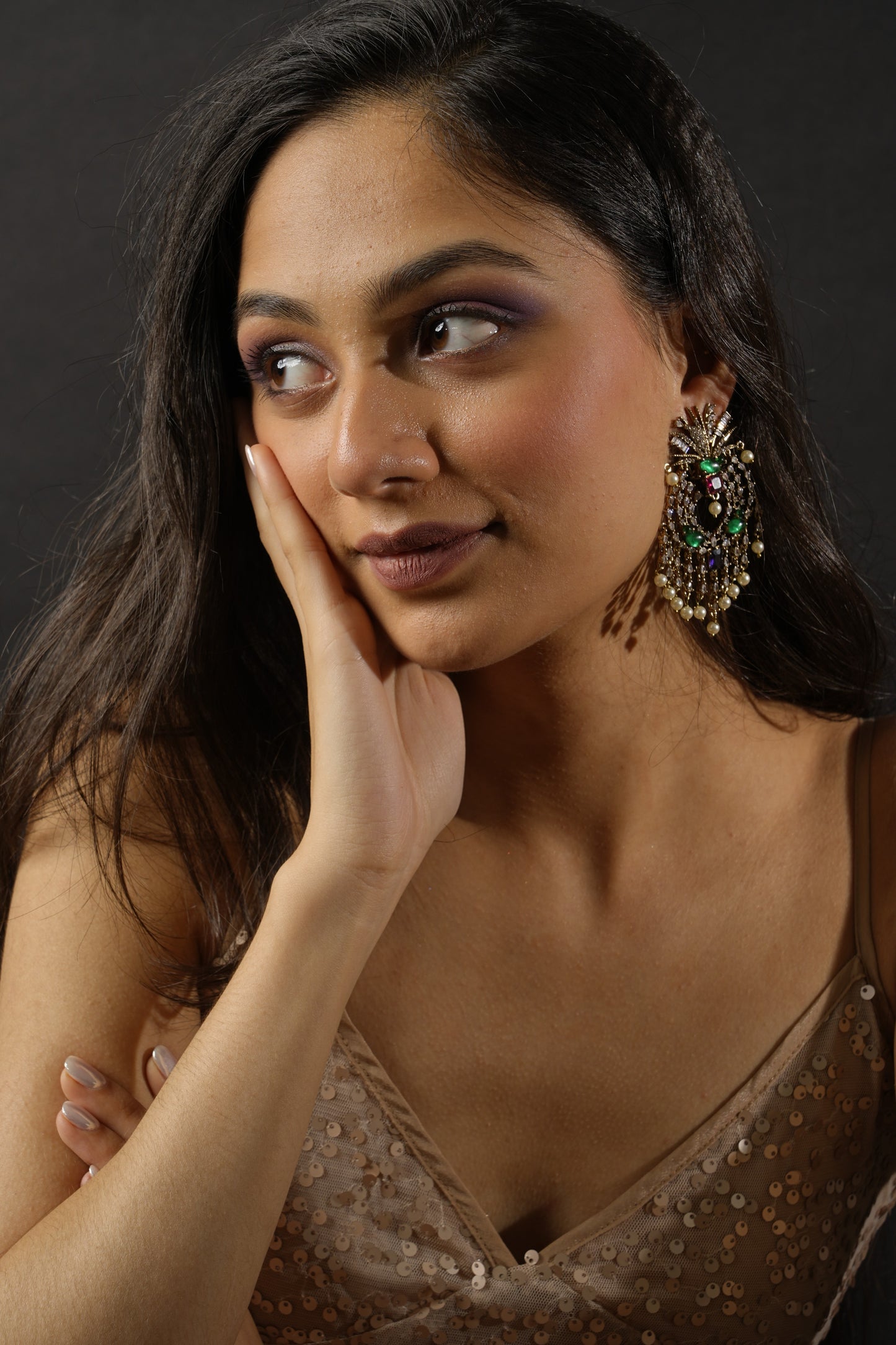 MYSTIC EMERALD CASCADE - EARRINGS