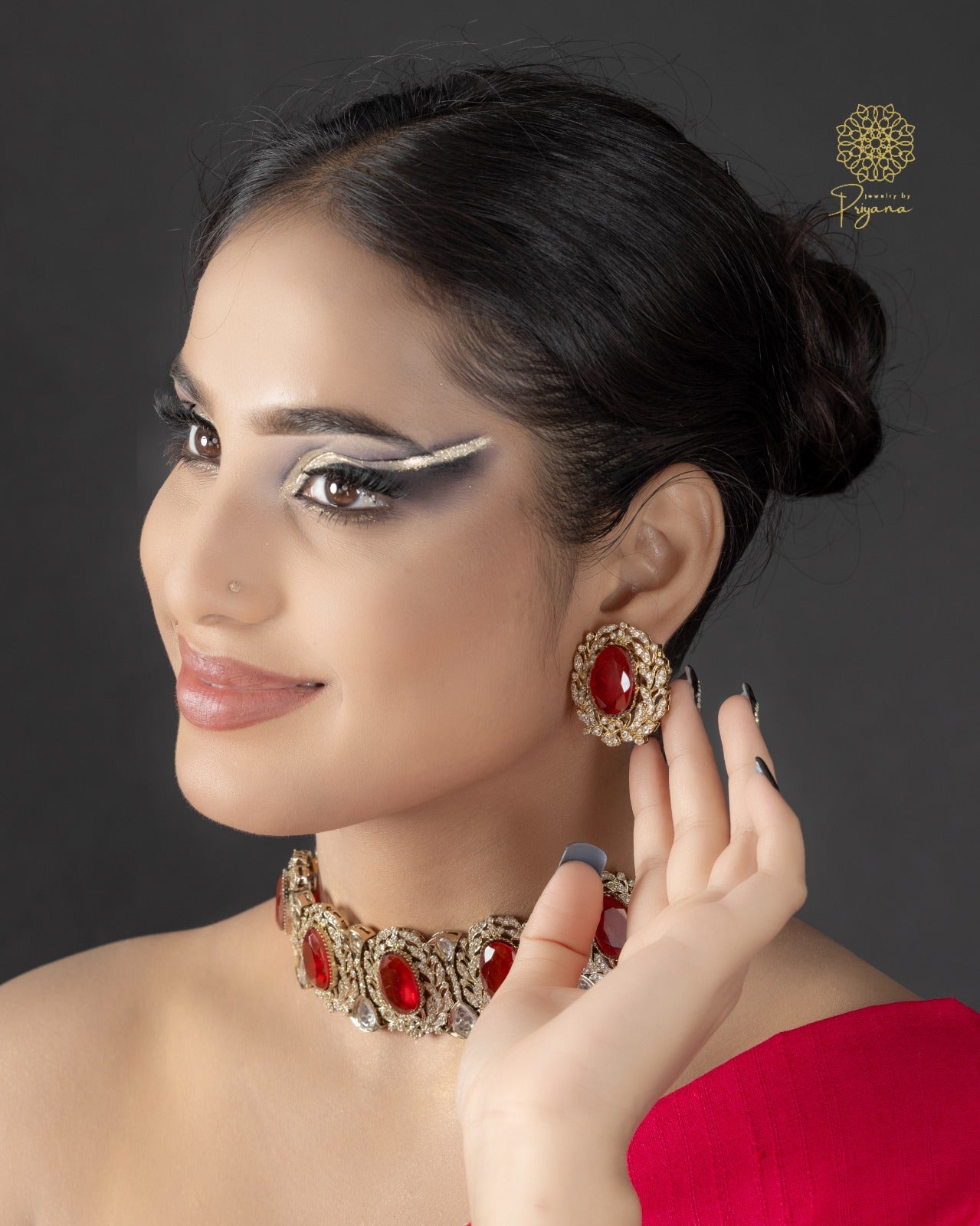 Ruhi Ruby Necklace Set
