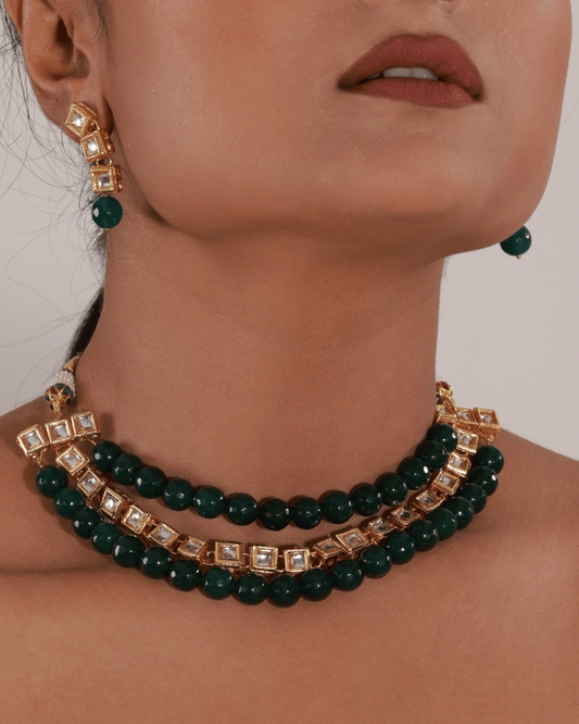 Eshika Green Kundan Choker Set