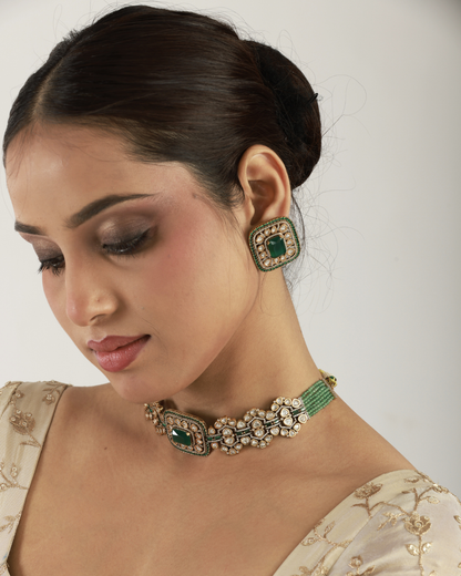 Dolly Emerald Choker Set