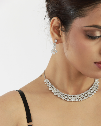 Chand Diamond-Inspired Necklace Set
