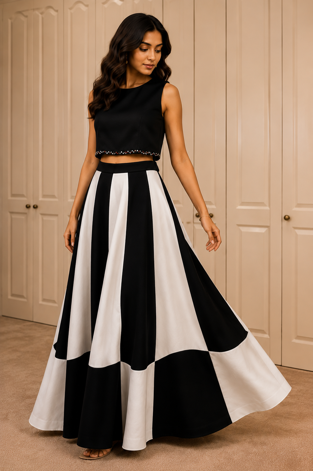 Noir Skirt Set