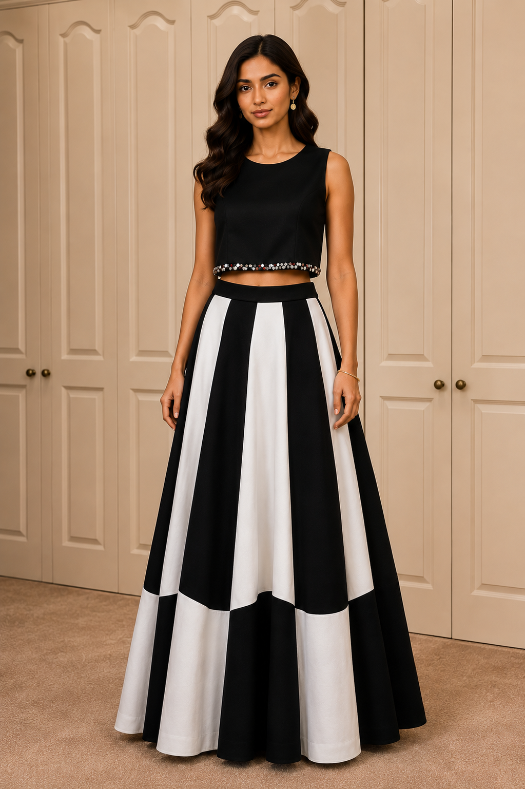 Noir Skirt Set