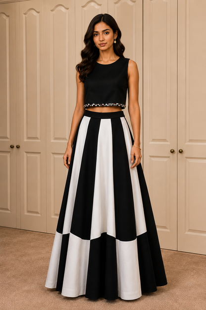 Noir Skirt Set