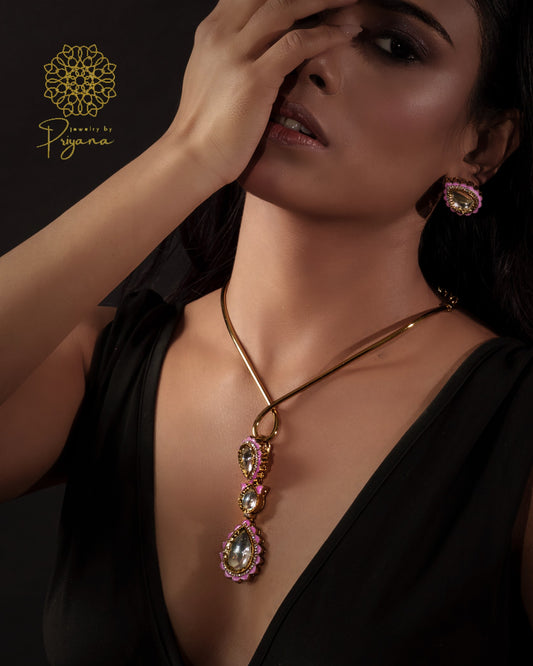 REGAL ROSE KUNDAN SET