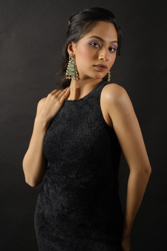 ROYAL EMERALD PYRAMID - EARRINGS