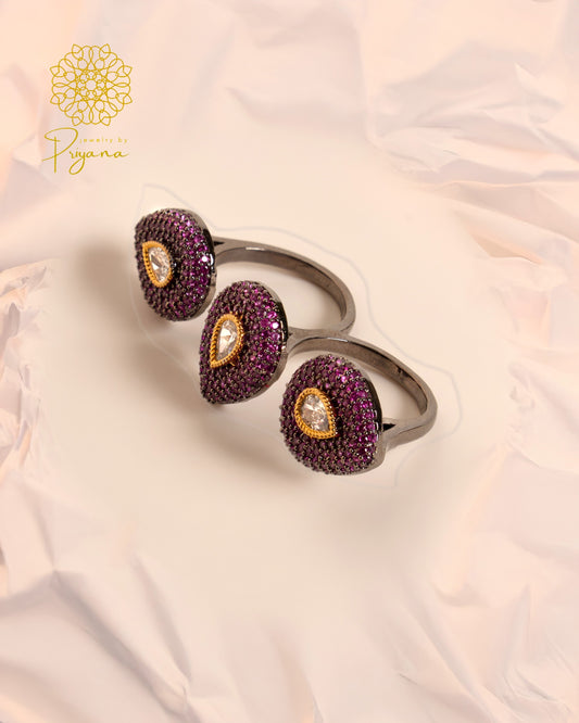 AMETHYST MYSTIQUE DUAL RING