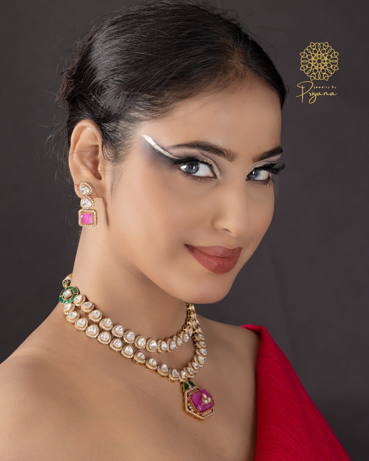 Rupal Pink Necklace Set