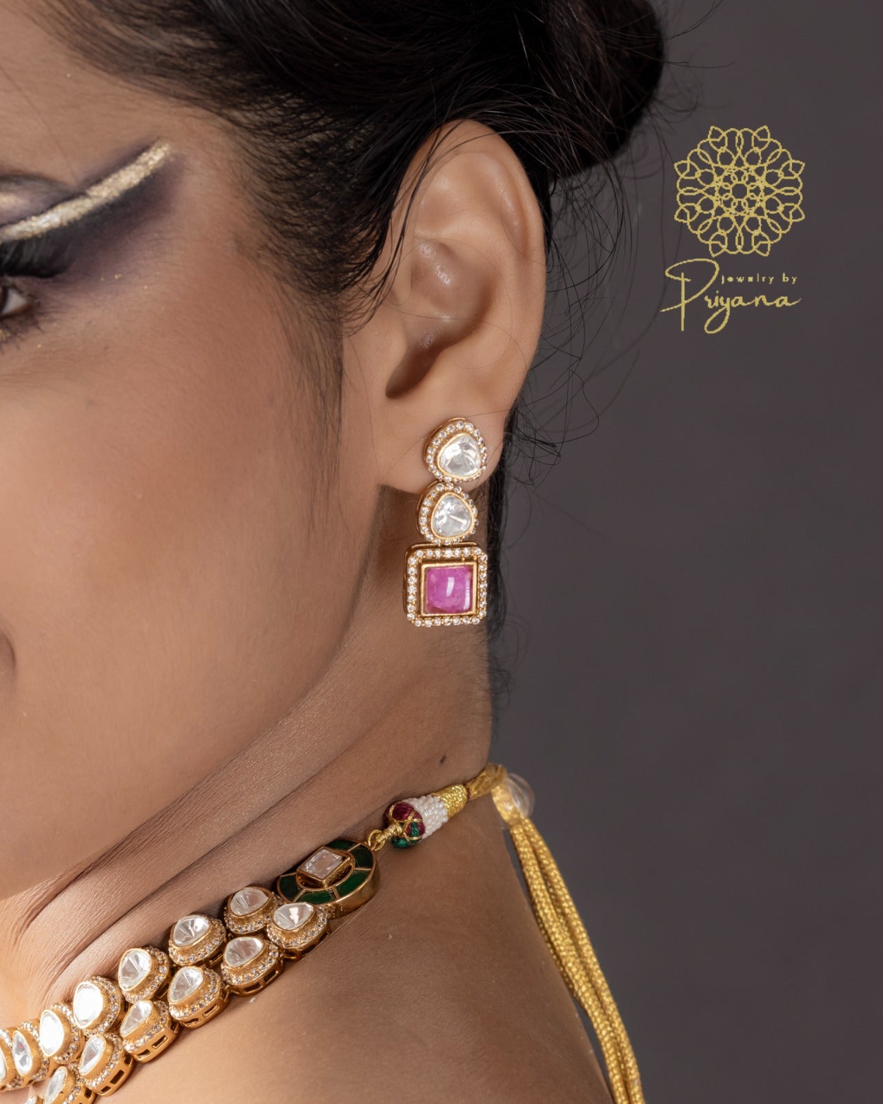 Rupal Pink Necklace Set
