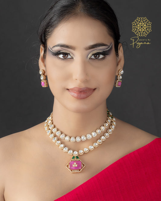 Rupal Pink Necklace Set