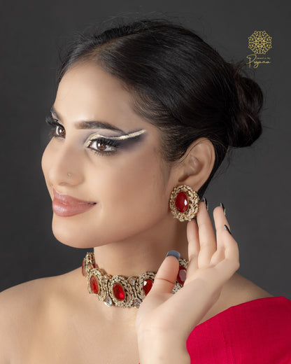 Ruhi Ruby Necklace Set