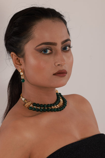 Eshika Green Kundan Choker Set